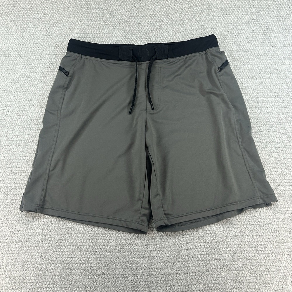 Hylete Shorts Men Large Gray Above Knee Performance CrossFit Gym Workout